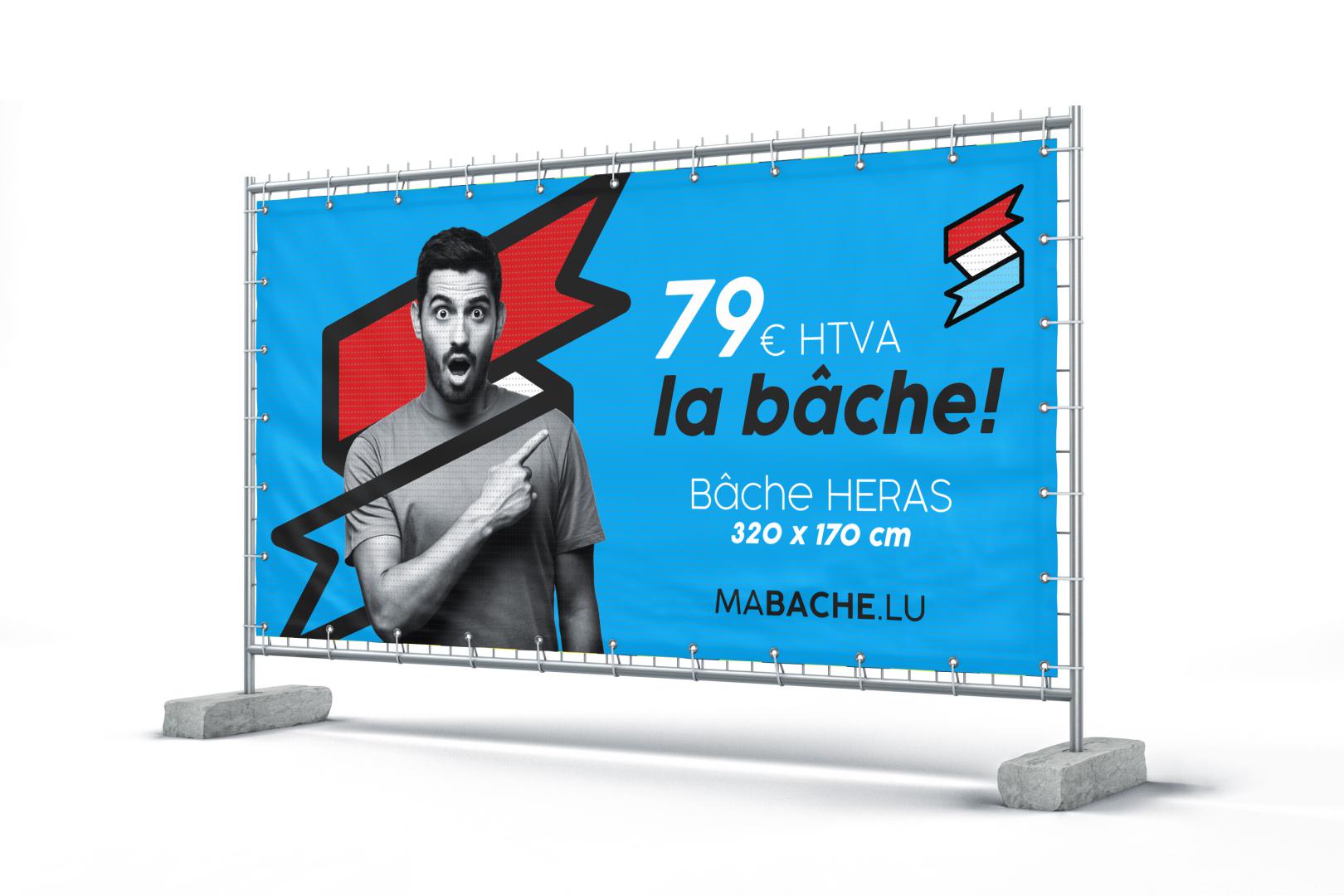 Bâhes MESH - Format 320cm x 170cm - Preméable au vent